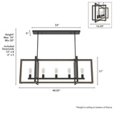 Hunter Woodburn 5-Light Noble Bronze Candlestick Chandelier