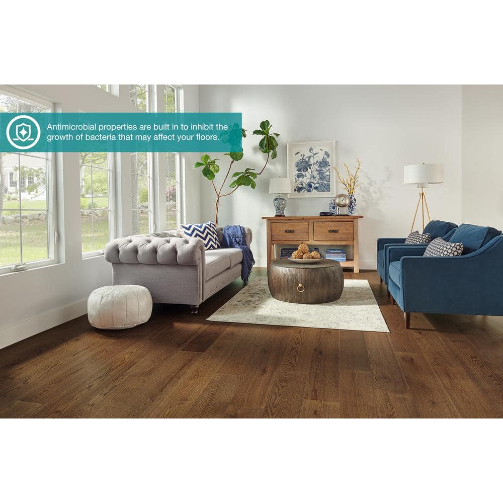 Pergo Defense+ Norwood Oak 3/8 in. T x 7.5 in. W Click Lock Distressed Engineered Hardwood Flooring (24.5 sq.ft./case)