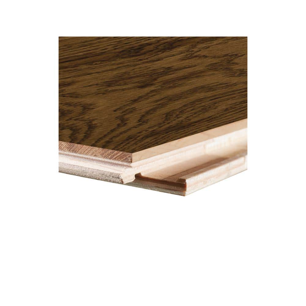 Baltic Wood Nougat European Oak 1/2 in. T x 5.8 in. W Wire Brushed Engineered Hardwood Flooring (31.5 sq.ft./case)