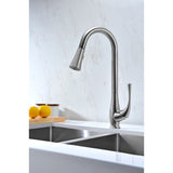 ANZZI Singer Series Single-Handle Pull-Down Sprayer Kitchen Faucet, Brushed Nickel, KF-AZ042