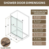 NTQ 60 in. W x 79 in. H Soft Close Double Sliding Bypass Frameless Glass Shower Door in Brushed Nickel 3/8 in. Clear Glass