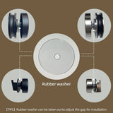 NTQ 60 in. W x 79 in. H Soft Close Double Sliding Bypass Frameless Glass Shower Door in Brushed Nickel 3/8 in. Clear Glass