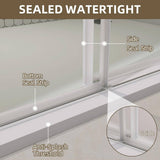 NTQ 60 in. W x 79 in. H Soft Close Double Sliding Bypass Frameless Glass Shower Door in Brushed Nickel 3/8 in. Clear Glass