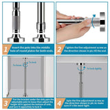 Numhew Adjustable Stainless Steel Undermount Sink Bracket - 2-Pack