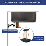 Numhew Undermount Sink Brackets 4-Pack - Adjustable Rust-Resistant Support Kit