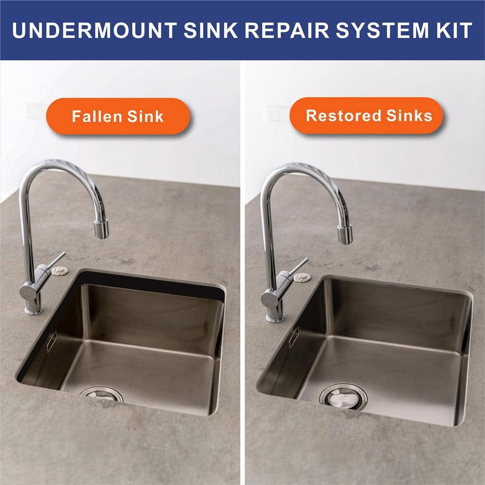 Numhew Undermount Sink Brackets 4-Pack - Adjustable Rust-Resistant Support Kit
