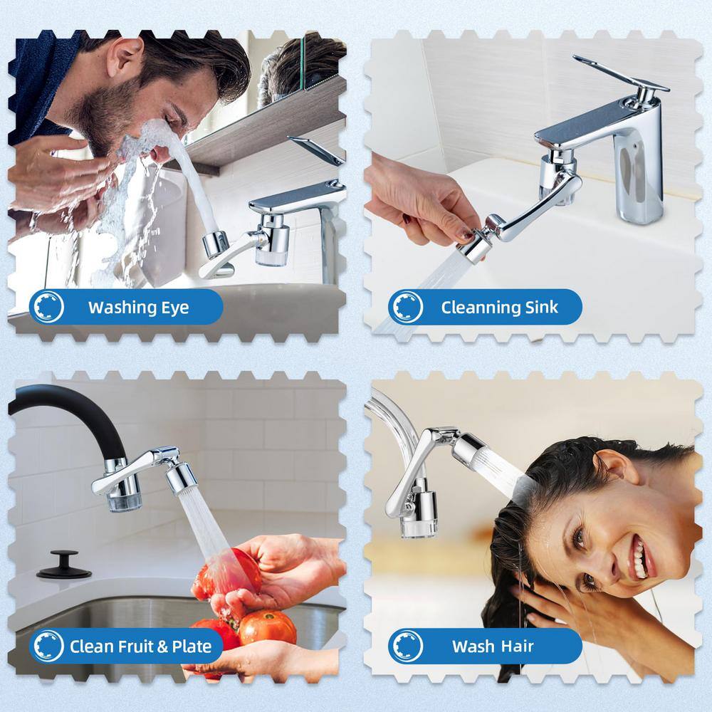 Numhew Water Filter with 9-Piece Cartridges and 360° Swivel Aerator