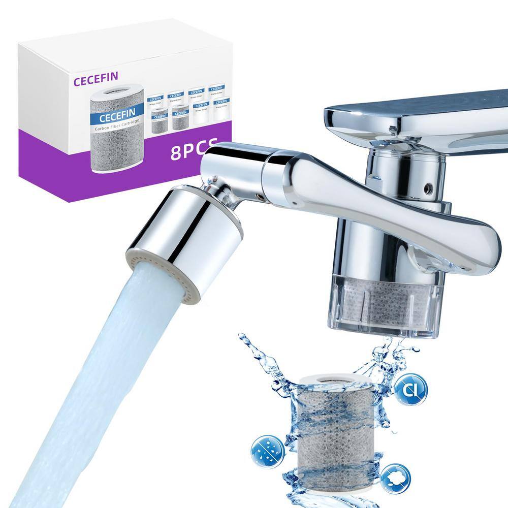 Numhew Water Filter with 9-Piece Cartridges and 360° Swivel Aerator