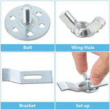 Numhew Silver Zinc-Plated Steel Undermount Sink Clips - 12 Pack