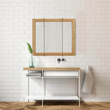 Design House Richland 36 in. W x 30 in. H x 4-4/5 in. D Framed Tri-View Surface-Mount Bathroom Medicine Cabinet in Nutmeg Oak