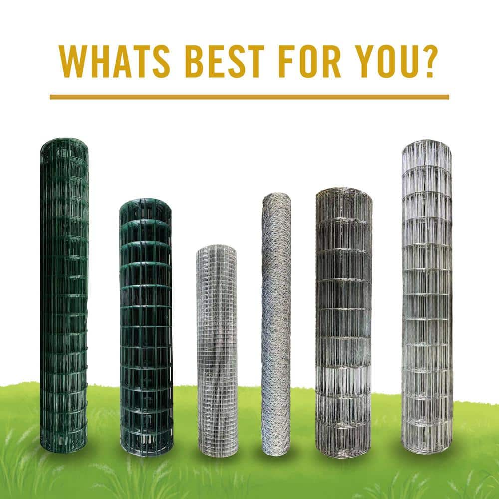 NUVO IRON Poultry Netting 3 ft. x 50 ft., 1 in. Hexagonal Mesh, 20-Gauge Hot Dipped Galvanized Steel
