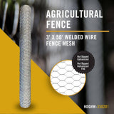 NUVO IRON Poultry Netting 3 ft. x 50 ft., 1 in. Hexagonal Mesh, 20-Gauge Hot Dipped Galvanized Steel