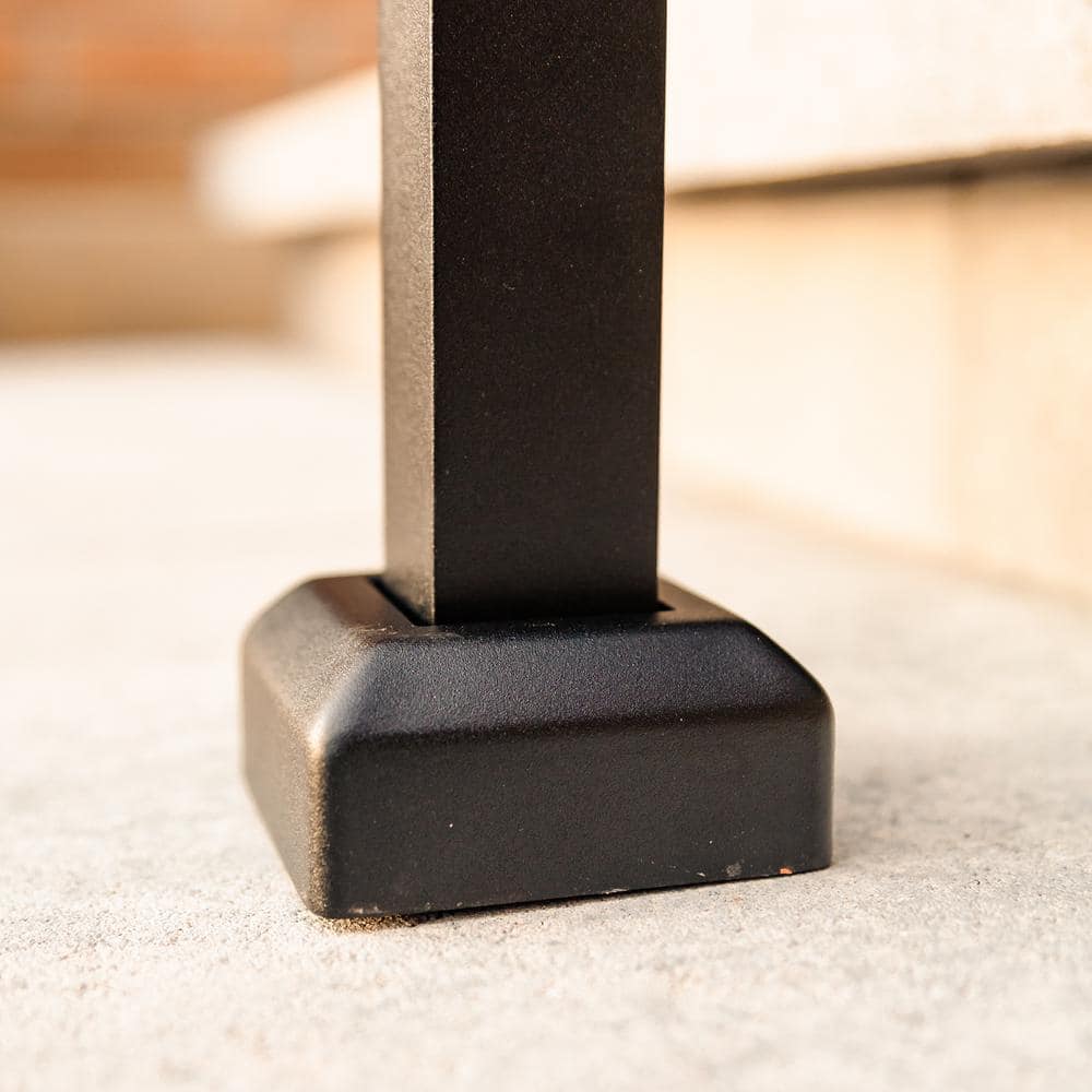 NUVO IRON 34.75 in. H x 48 in. W Black Aluminum Stair Railing Kit