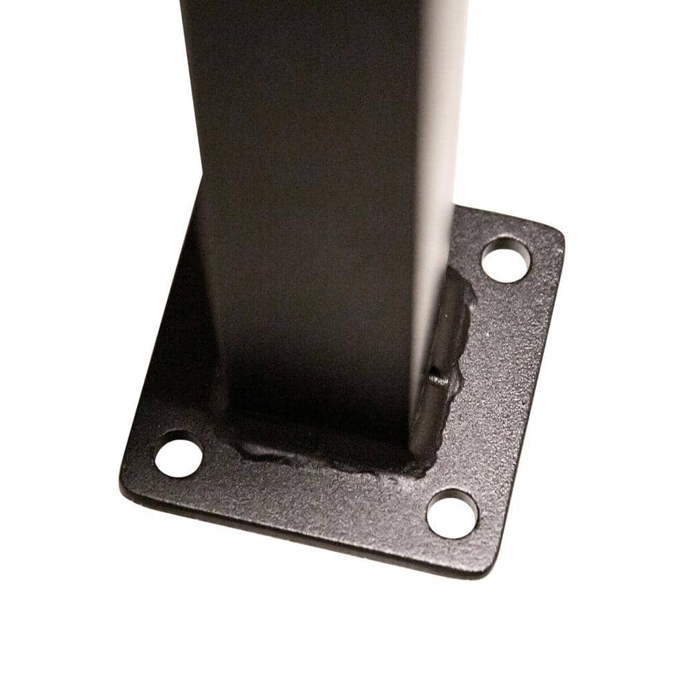 NUVO IRON 34.75 in. H x 48 in. W Black Aluminum Stair Railing Kit