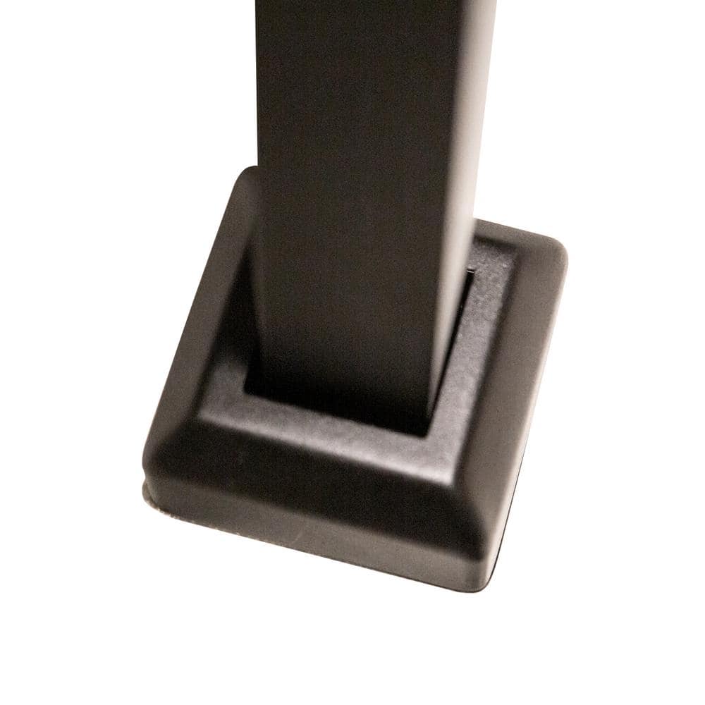 NUVO IRON 34.75 in. H x 48 in. W Black Aluminum Stair Railing Kit