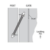 NUVO IRON 13 in. Black Galvenized Steel Self Closing Gate Spring for 84 in. Gates