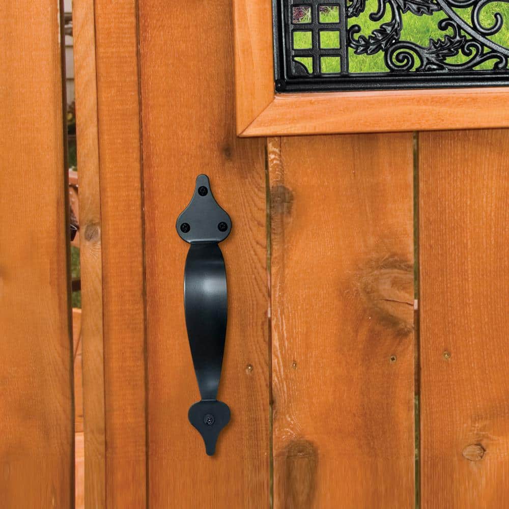 NUVO IRON Black Galvanized Steel Gate Pull Handle (24-Pack)