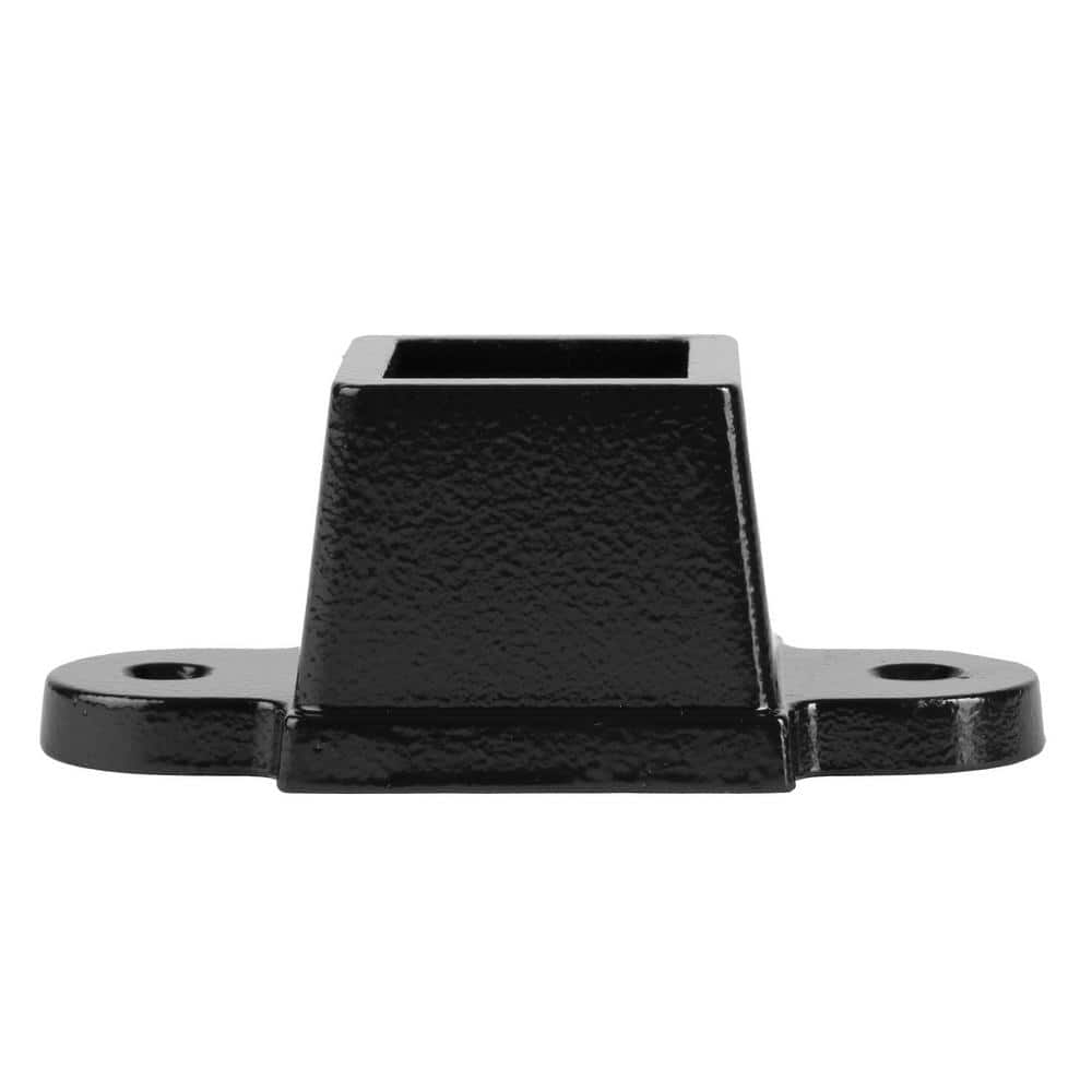 NUVO IRON Legacy Collection Powder Coated Black Galvanized Steel Wall Bracket for Fence Panels