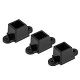NUVO IRON Legacy Collection Powder Coated Black Galvanized Steel Wall Bracket for Fence Panels