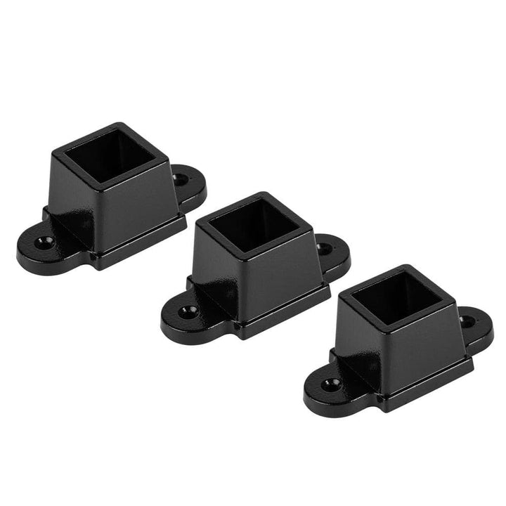 NUVO IRON Legacy Collection Powder Coated Black Galvanized Steel Wall Bracket for Fence Panels