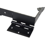 NUVO IRON Black Galvenized Steel Gate Corner Frame Brace and Hinge Kit (8-Piece)