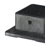 NUVO IRON 4 in. x 4 in. Black Plastic Multi-Purpose Post Base Anchor