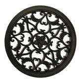 NUVO IRON EZ Install 6-Standard Fence Board Arched Pro Gate Frame with One 15 in. Dia Round Gate Insert