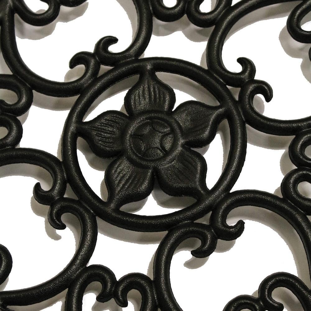 NUVO IRON EZ Install 6-Standard Fence Board Arched Pro Gate Frame with One 15 in. Dia Round Gate Insert