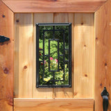 NUVO IRON EZ Install 6-Standard Fence Board Arched Pro Gate Frame with One 9 in. x 17 in. Rectangle Gate Insert