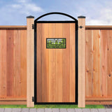 NUVO IRON EZ Install 6-Standard Fence Board Arched Pro Gate Frame with One 9 in. x 17 in. Rectangle Gate Insert