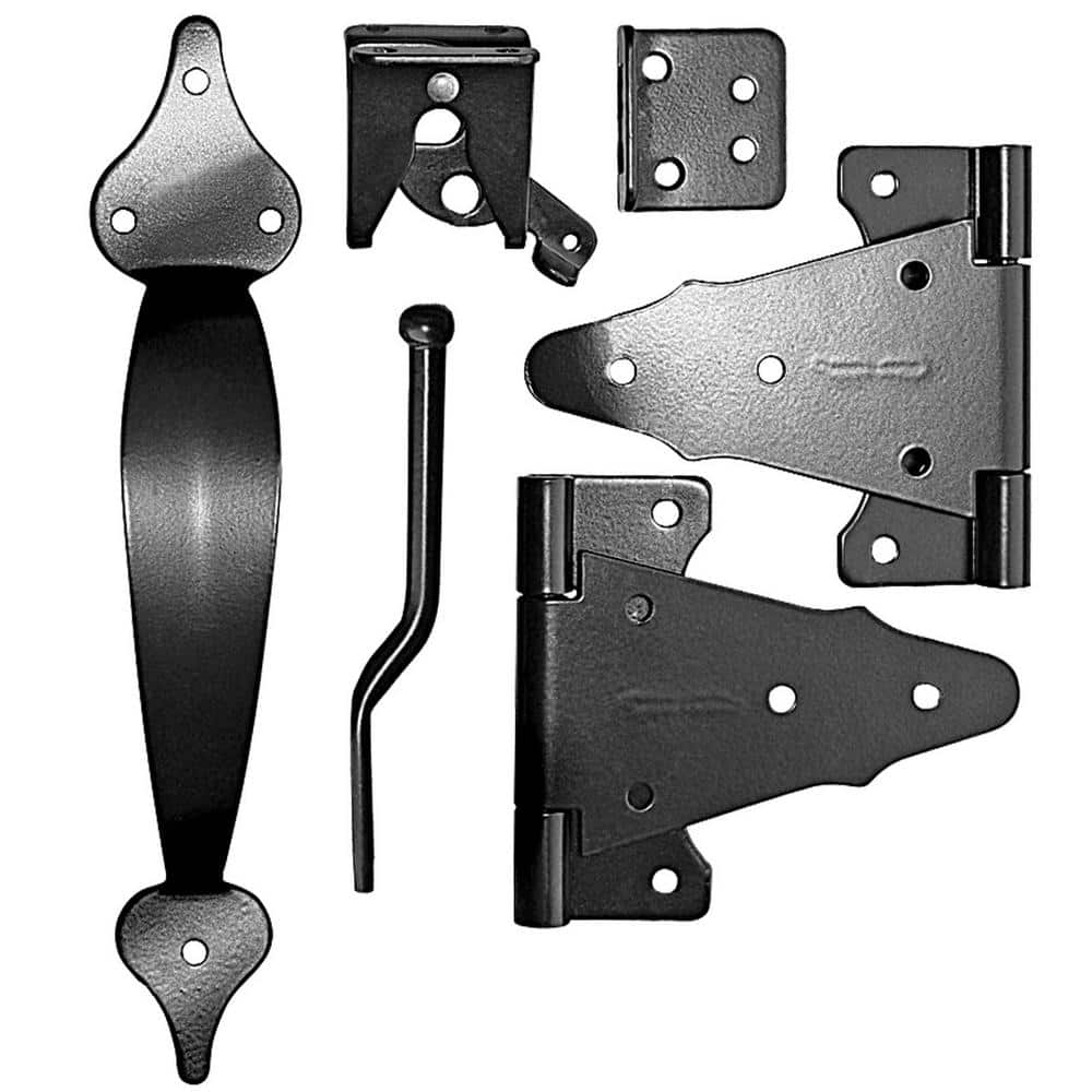 NUVO IRON Black Heavy-Gauge Galvanized Steel Gate Combo Kit (24-Pack)