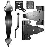 NUVO IRON Black Heavy-Gauge Galvanized Steel Gate Combo Kit (24-Pack)