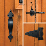NUVO IRON Black Heavy-Gauge Galvanized Steel Gate Combo Kit (24-Pack)
