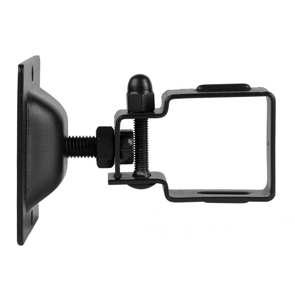 NUVO IRON Legacy Collection Powder Coated Black Galvanized Steel Post to Wall Brackets