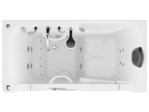 HD Series 30 in. x 60 in. Right Drain Wheelchair Access Walk-In Soaking Bathtub in White