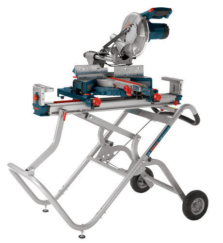 Bosch T4B Gravity-Rise Portable Folding Miter Saw Stand with Wheels