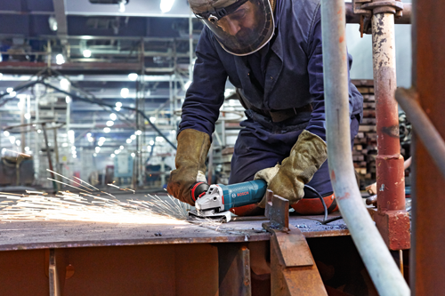 Bosch 5-in 13-Amp Variable-Speed Paddle Switch Corded Angle Grinder (GWS13-50VSP)