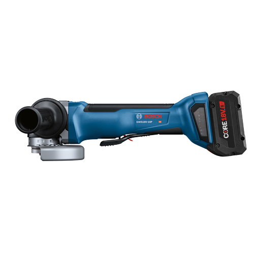 Bosch 4.5–5 in. CORE18V Paddle Switch Brushless Cordless Angle Grinder Kit (Charger Included, 1x 8Ah Battery)