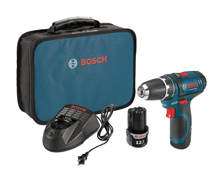 Bosch 12V Max 3/8-in Variable Speed Cordless Drill/Driver Kit, PS31-2A (2 Batteries + Charger)