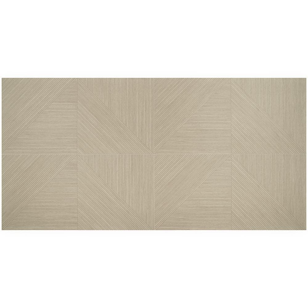 Luxury Ribbed Oak 23.62 in. x 47.24 in. Matte Porcelain Wall Tile (15.49 sq. ft./Case)