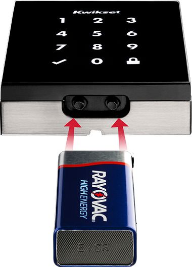 Kwikset Obsidian Satin Nickel Keyless Electronic Touchscreen Deadbolt with Halifax Passage Lever