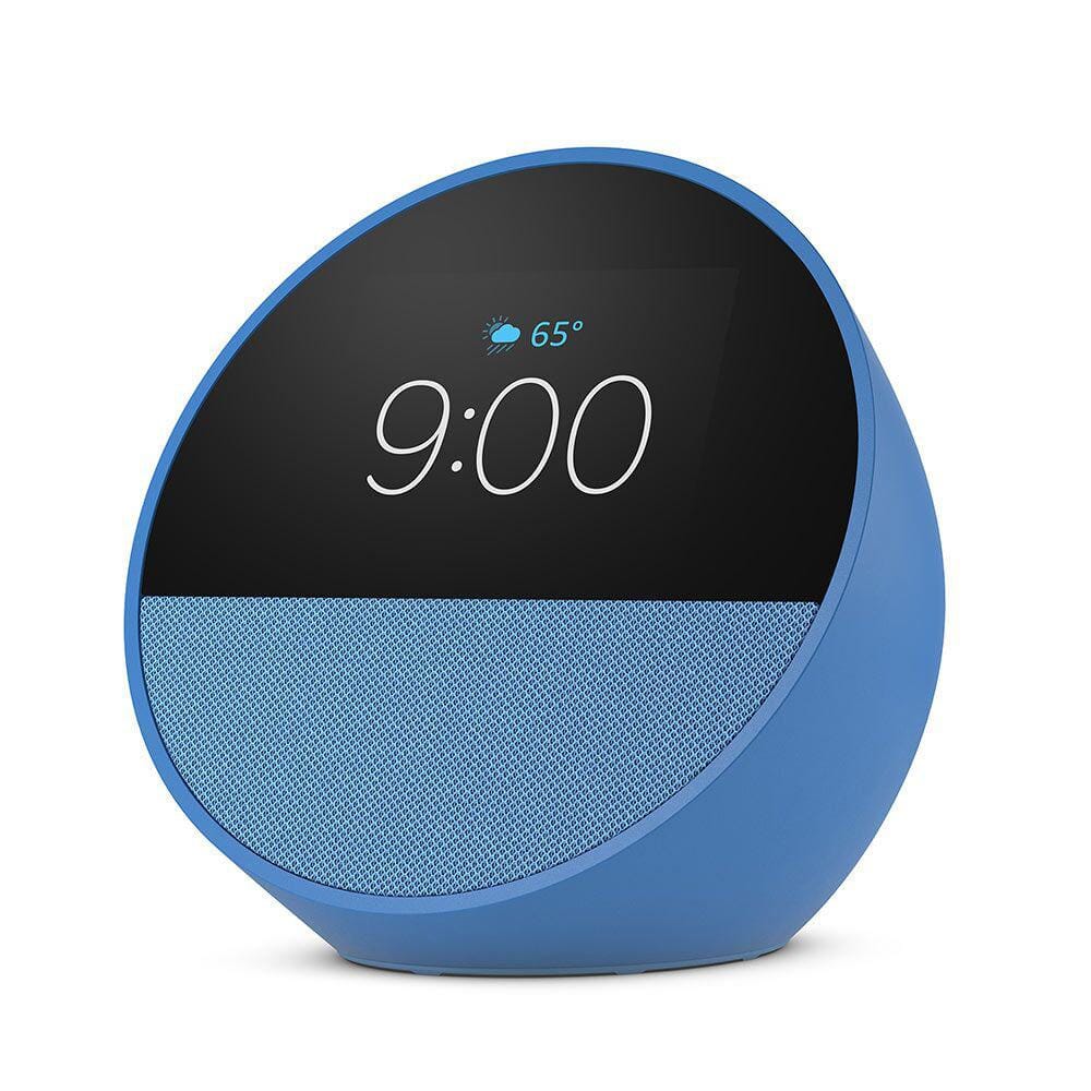 Amazon Echo Spot (2024 Release) Smart Alarm Clock with Vibrant Sound Plus Alexa, Ocean Blue