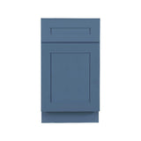 LIFEART CABINETRY Lancaster Blue Plywood Shaker Stock Assembled Base Kitchen Cabinet 18 in. W x 34.5 in. D H x 24 in. D