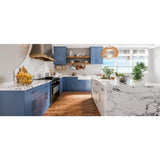 LIFEART CABINETRY Lancaster Blue Plywood Shaker Stock Assembled Base Corner Kitchen Cabinet (36 in. W x 34.5 in. H x 24 in. D)