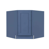 LIFEART CABINETRY Lancaster Blue Plywood Shaker Stock Assembled Base Corner Kitchen Cabinet (36 in. W x 34.5 in. H x 24 in. D)