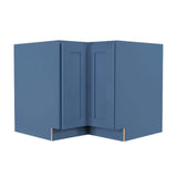 LIFEART CABINETRY Lancaster Blue Plywood Shaker Stock Assembled Lazy Susan Kitchen Cabinet (36 in. W x 34.5 in. H x 24 in. D)