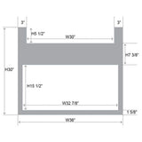 LIFEART CABINETRY Lancaster Blue Plywood Shaker Stock Assembled Farm Sink Base Kitchen Cabinet 36 in. W x 24 in. D x 34.5 in. H