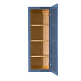 LIFEART CABINETRY Lancaster Blue Plywood Shaker Stock Assembled Wall Kitchen Cabinet 9 in. W x 42 in. H x 12 in. D