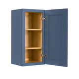 LIFEART CABINETRY Lancaster Blue Plywood Shaker Stock Assembled Wall Kitchen Cabinet 18 in. W x 30 in. H x 12 in. D