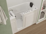 Universal Tubs HD Series 53 in. Left Drain Quick Fill Walk-In Whirlpool and Air Bath Tub with Powered Fast Drain – White